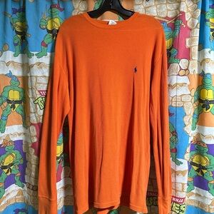 Polo by Ralph Lauren Bright Orange Long Sleeve Shirt
